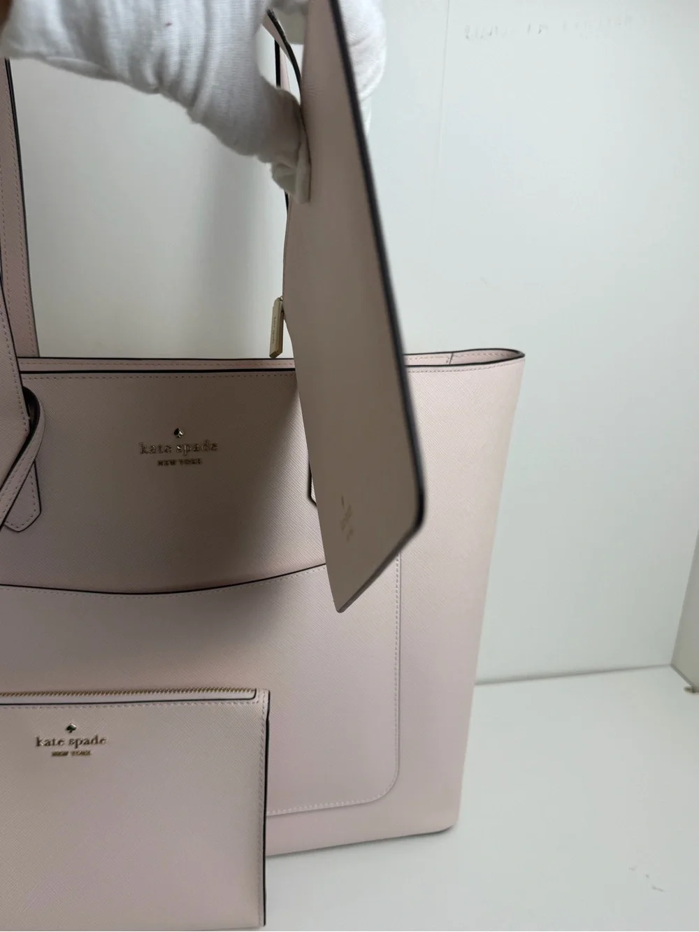kate spade New York powder Pink Saffiano Leather Tote